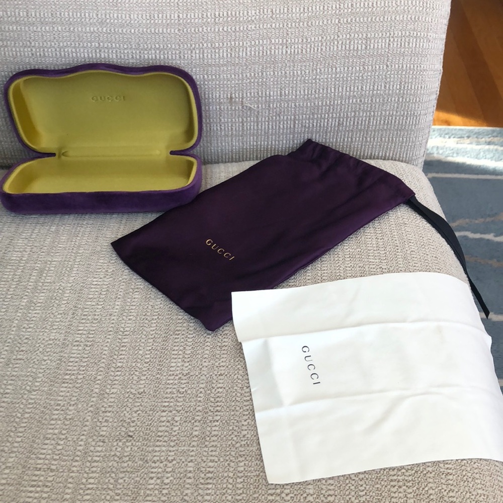 Gucci eyeglass case, pouch & eyeglass cloth